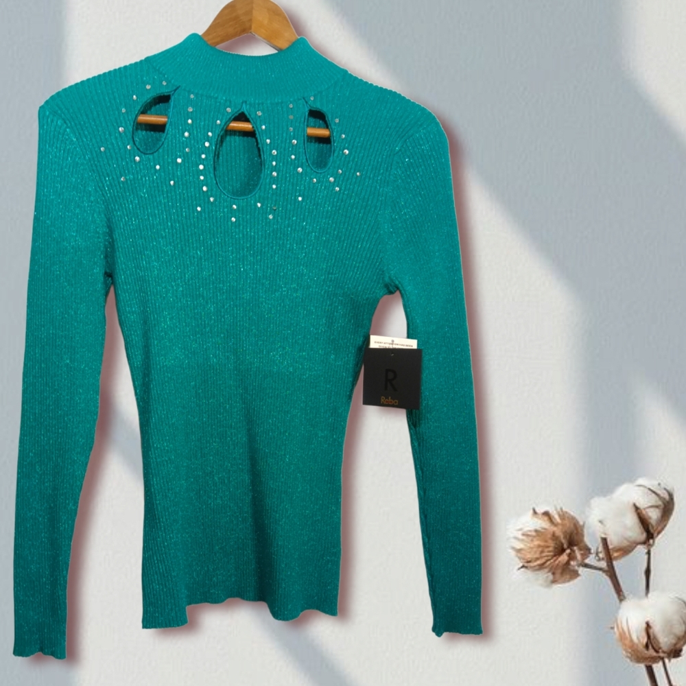 Reba Sweater Size L Sparkling Green